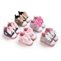 VALEN SINA 2021 Newborn Girl Shoes First Walker Baby Shoes Soft Non Slip Sole Lovely Bow Casual Canvas Children Shoes