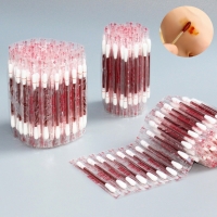 50/100pcs Medical Disinfected Stick Make Up Wood Iodine Disposable Medical Double- Cotton Swab Portable Bar Baby Cotton Swabs