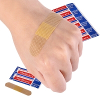 100pcs/set Bandage Emergency First Aid Bandage Plaster Non-woven Fabric Waterproof Breathable Sterile Wound Paste Medic Band Aid