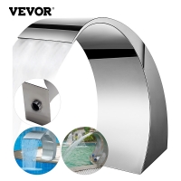 VEVOR 60x30cm/40x20cm Pool Fountain Waterfall Stainless Steel Fountain Pond Garden Swimming Feature Decorative Hardware Faucet