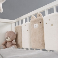 Plush Baby Bed Bumper Baby Bedding Set Accessories Infant Crib Bumpers Chic Cotton Bed Protector Baby Decoration Room Baby Stuff