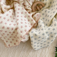 Thin Beige Simple Soft Quilt Girl Summer Comfortable Retro Floral Infant Air Conditioner Quilt Cartoon Rabbit Sleeping Blanket