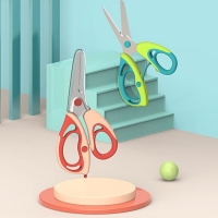 Portable Stainless Steel Infant Feeding Aid Scissors With Shear Food Scissors Baby Supplies Baby Tableware