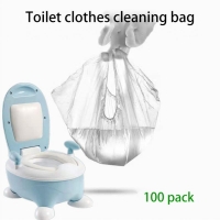 100pcs Disposable Baby Toilet Garbage Bag Special For Kids Toilet Travel Potties Cleaning Replacement Bag Transparent Trash Bag