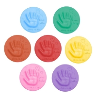 2022 Baby Care Air Drying Soft Clay Baby Handprint Footprint Imprint Kit Casting Parent-child Hand Inkpad Fingerprint Kids Toys