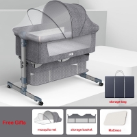 Free Return Rocking bed Free Shipping Washable New Born Bed Portable Removable Crib  Adjustment  Big Bed Foldable Cradle