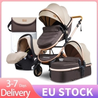 Babyfond Baby Stroller 3 in 1 High Landscape Basket Can Sit Reclining Folding Two-way Shock-absorbing Child Strollers Send Bag