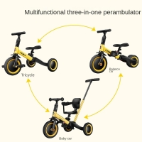 2022 New 5 in 1 Children's Tricycle Multifunctional Bicycle Kids Balance Bike Outdoor Toys For Children Gifts