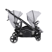 High Quality Export Baby Twin Stroller Purple 4 Colors In Stock Four Season Use Twin Kids Baby Stroller