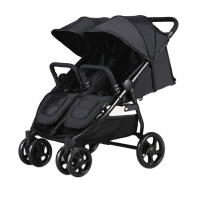 Twin baby stroller high view Side by side double stroller can sit and  lying baby pram foldable four-wheel car