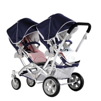 EU high quality twin Baby Stroller Multi-functional luxury  Two Child Stroller newborn baby Sitting And Lying Twins Cart