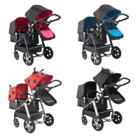 Twin baby sroller 2020  luxury double stroller can sit high landscape folding umbrella four wheel double stroller quality cart
