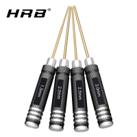 HRB 4pcs 1.5mm 2.0mm 2.5mm 3.0mm Hex Screw Driver Set Titanium Hexagon Screwdriver Wrench Tool Kit for Multi-Axis FPV Drone
