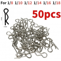 50PCS 1/8 1/10 1/12 1/14 1/16 1/18 RC Car Body Shell R Clips Bodyshell Pin Metal Body Shell Clip Pin Buggy Truck Toy Accessories