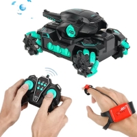 2.4G RC Tank Toy - 4WD Crawler with Gesture Control for Water Bomb War, Multiplayer Game - Perfect Kids Gift