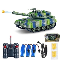 RC Battle Tank Shoot BB Bullets Remote Control Shooting Tank USB Charge With LED Sound Military War Game Electronic Car Boy Gift