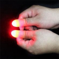 2 Pcs/set Magic Thumbs Light Toys for Adult Magic Trick Props Blue Light Led Flashing Fingers Halloween Party Toys for Children