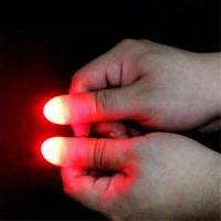 2PCS Magic Trick Fingers Thumbs with LED Battery Powered Magic Props Halloween Magic Trick Fingers Thumbs Party Toys for Child
