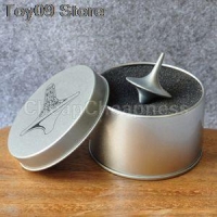 1PC Mini Great Zinc Alloy Silver Spinning Top From Inception Totem Movie Children Toys With Retail Metal Box Christmas Gift