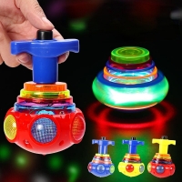 New Spinning Top Flash Luminous Spinning Tops Toy Colorful Top Ejection Toy Flashing Led Gyroscope Children Classic Toys