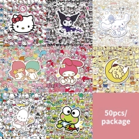 50pcs Sanrio Stickers Hello Kitty Stickers Kuromi  My Melody Cute Sticker Pack Toys for Girls Laptop Skin Kawaii Anime Stickers