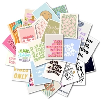 Inspirational Quote Stickers - 25pcs Waterproof Decals for Laptop, Water Bottles, Scrapbooking, Journaling, and Kid's Toys