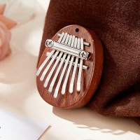 8 Key Mini Kalimba Thumb Piano Wooden/Acrylic Small Wearable Musical Instrument Pendant Gift Finger Piano For Adult Kids