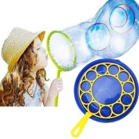 Navy Blue Soap Bubble Machine Set for Kids - Outdoor Bubble Maker Toy Gift with Large Bubble Plate.
