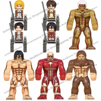 WM blocks WM6148 Attack on Titan anime cartoon bricks mini action toy figures building blocks Erem Jaeger Armin Levi Mikasa doll