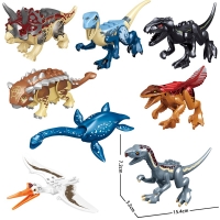 Jurassic Dinosaurs Building Blocks Indominus Rex DIY Tyrannosaurus Action Figure Models Children Toys Animals Gifts
