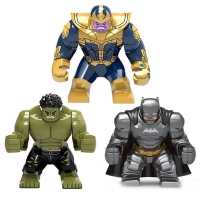 1pcs Big Size Bat Hulk Heros Building Blocks Bricks Mini Action Figures Heads Series Educational Assembly Toys Birthday gifts