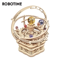 Robotime Rokr 84pcs Rotatable DIY 3D Starry Night Wooden Model Building Kit Block Assembly Music Box Toy Gift for Children Adult