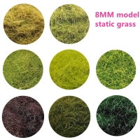 Static grass flocking foliage for railway train landscape, military scenes and sand table layout - 30g/bag (3-8mm) - HO OO N Z scale.