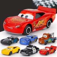 Cartoon Car Toys - Lightning McQueen, Mater, Sheriff, Jackson Storm - Metal Diecast Models for Kids - Special Offer!