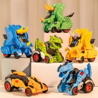 2 In 1 Monster Truck Transformation Car Toy Children Dinosaur Car Toy Transformation Toys for Boy Deformation Figures Robot Toys
