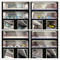 1:64 Model Car Garage Display Cabinet with LED Lights - Lamborghini, JDM Nissan Nismo Diorama Carport (LBWK LB)