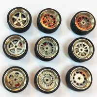 1/64 Modified Car Wheels and Tires Replacement Part for Universal Children Toys Model Refit