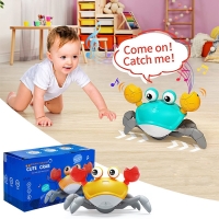 Interactive Walking Dancing Crab Baby Toy with Music and Obstacle Sensing for Toddlers