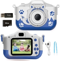 Kids Cartoon Digital Camera - 40MP HD, Tiny Sized Video Camera Toy, Ideal Christmas or Birthday Gift for Children.