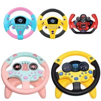 Electric Steering Wheel Toy with Lights, Sounds, and Music for Babies and Kids - Educational Co-pilot Stroller Toy.