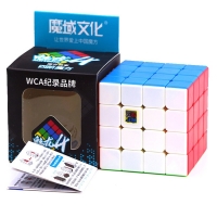 Mini 4x4 Speed Cube Puzzle Toy - Frosted Surface, Strikerless, Moyu Meilong Series - Ideal for Kids.