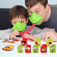Chameleon Mask with Tongue-Licking Action: Fun Family Party Game for Kids and Adults, Anti-Stress Desk Toy.