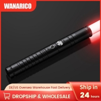 Wanarico Metal Handle RGB Lightsaber with USB Charging, 7-Color Variations and Hit Sound Effects for Dueling with LED FX.