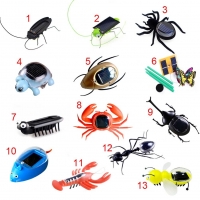 Solar Powered Insect Toy Set for Kids - Ant, Cockroach, Spider, Tortoise, Crab, Butterfly - Educational Gift