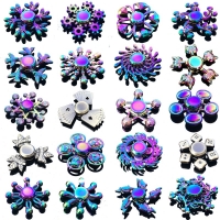 Rainbow Fidget Metal Spinner Colorful Finger Spinners High Speed Hand Spinners Fidget Toys for Stress Anxiety Relief for Adults