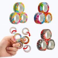 Magnetic Rings AntiStress Fidget Toy Magic RingTool Bracelet Magnetic Rings Finger Spinner RingTool Kids Adult Decompression Toy