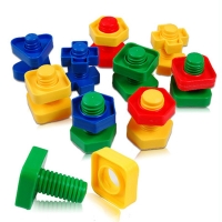 5-Piece Nut Shaped Plastic Building Blocks for Kids - Montessori Educational Scale Models