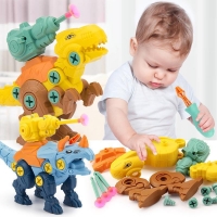 Children's Dinosaur Construction Boy Toy Set Educational Designer Model Screwdriver Disassembly Assembly Puzzle Toys for Kid