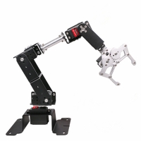 6 DOF DIY Robot Manipulator Metal Alloy Mechanical Arm Clamp Claw Kit MG996 Servo For Arduino Robotic Education Programmable Kit