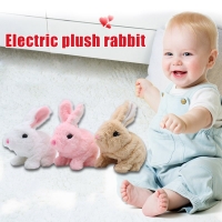 Electric Plush Rabbit Stuffed Bunny Interactive Soft Bunny Toy Mumble Walking Baby Educational Toy Плюшевые Игрушки
